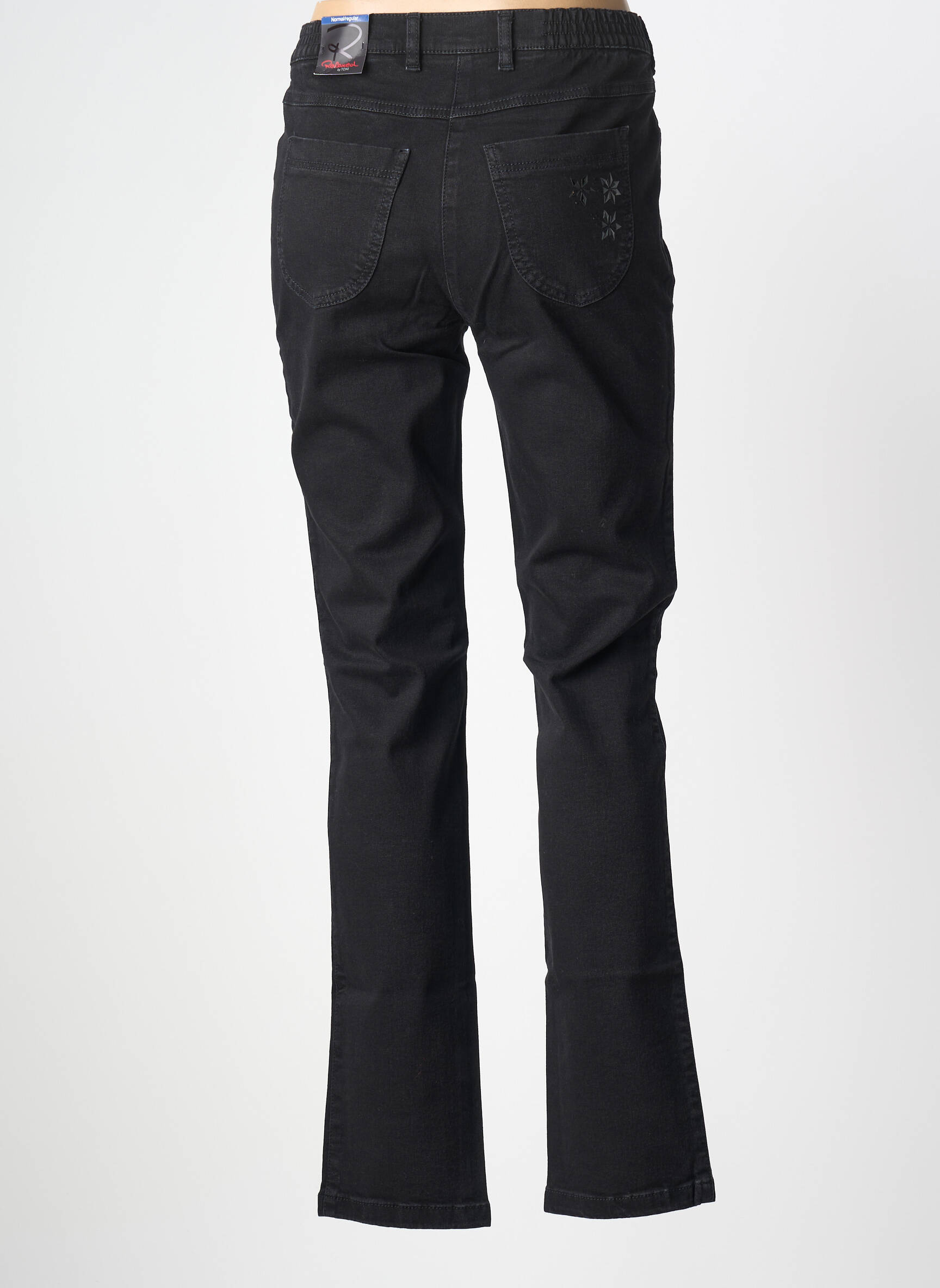 Jeans coupe droite stretch taille normale noir TONI femme