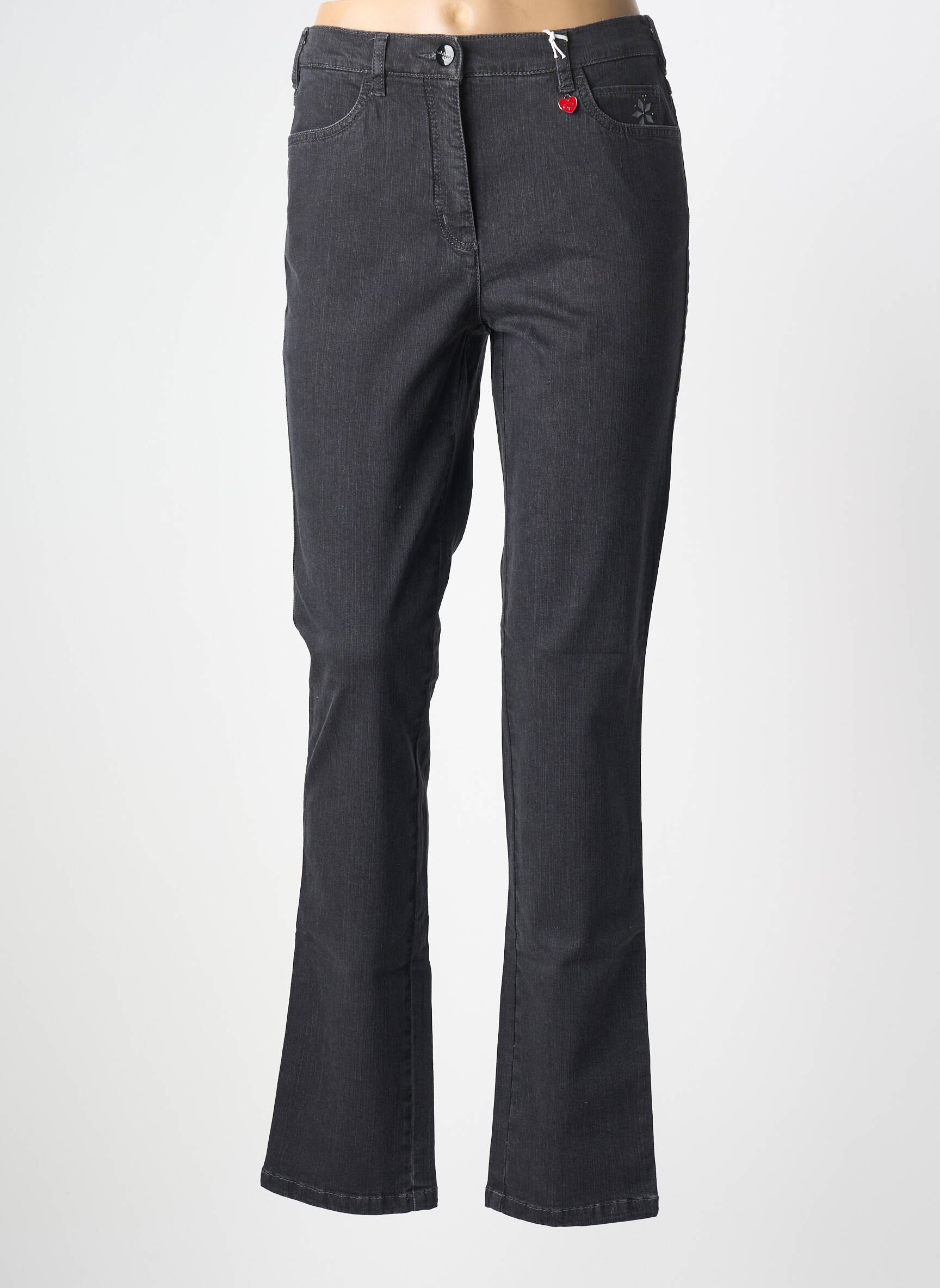 Jeans coupe droite stretch taille normale gris TONI femme
