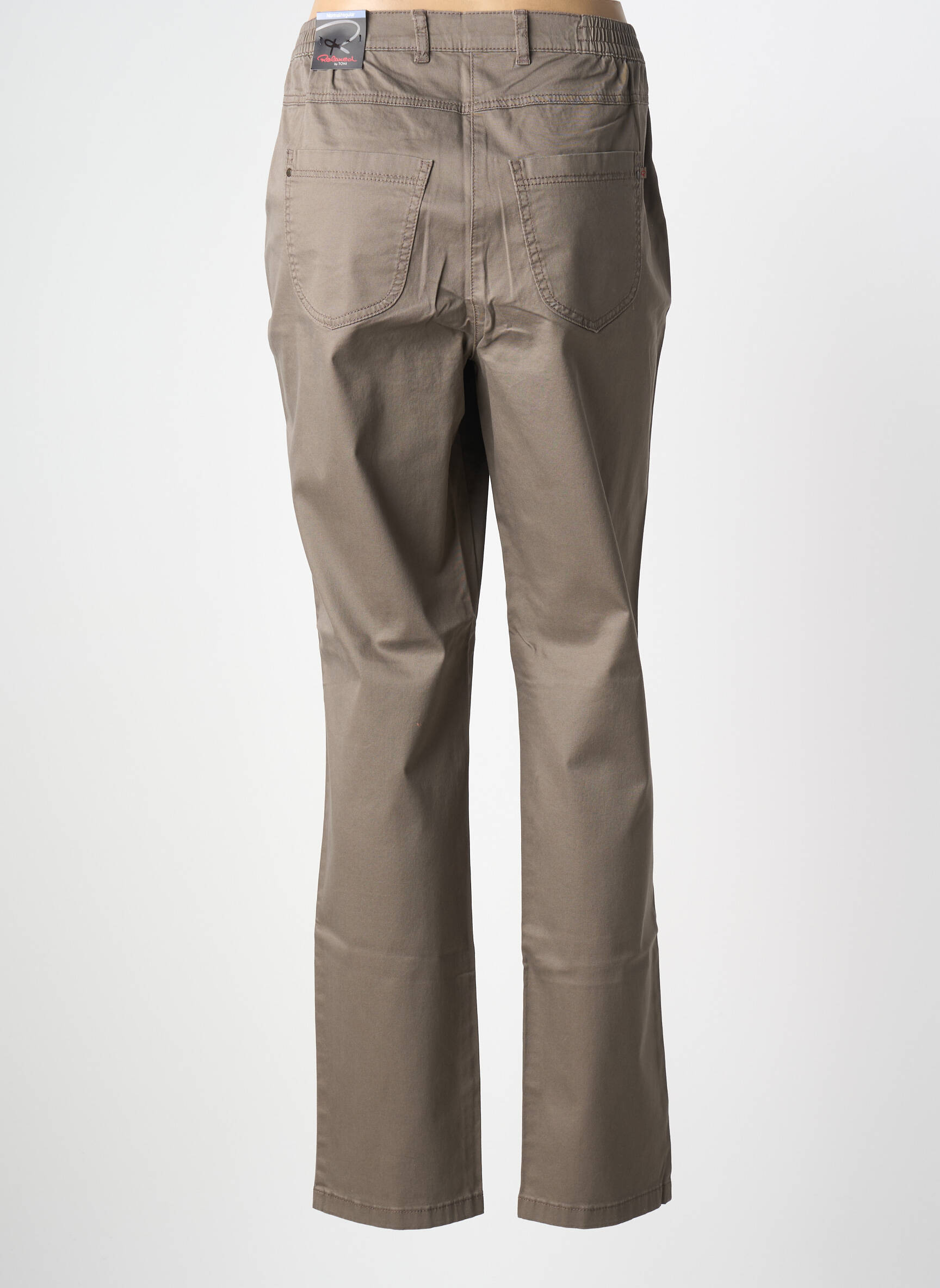 Pantalon droit stretch taille normale marron TONI femme