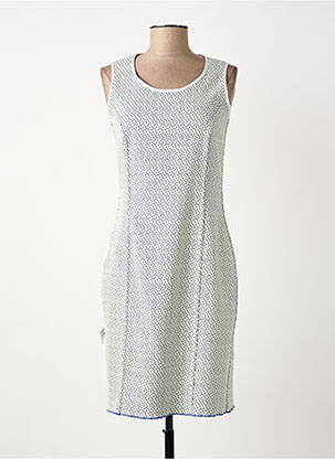 Robe mi-longue sans manche sans manche bleu GUY DUBOUIS femme