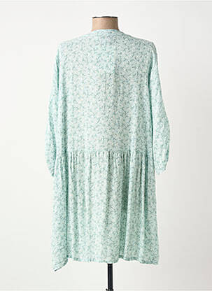 Robe mi-longue manches 3/4 manches 3/4 bleu COULEURS DU TEMPS femme