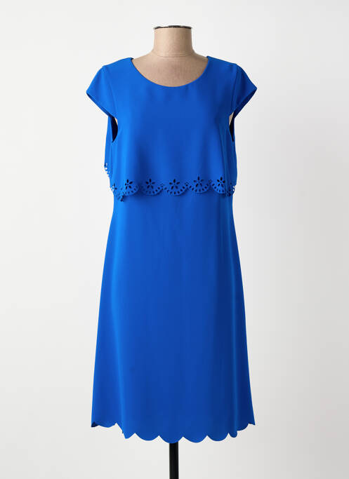 Robe mi-longue bleu GUY DUBOUIS femme