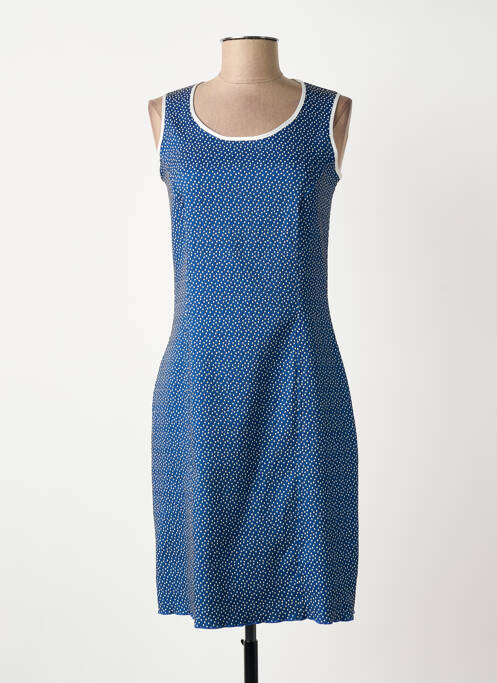 Robe mi-longue bleu GUY DUBOUIS femme