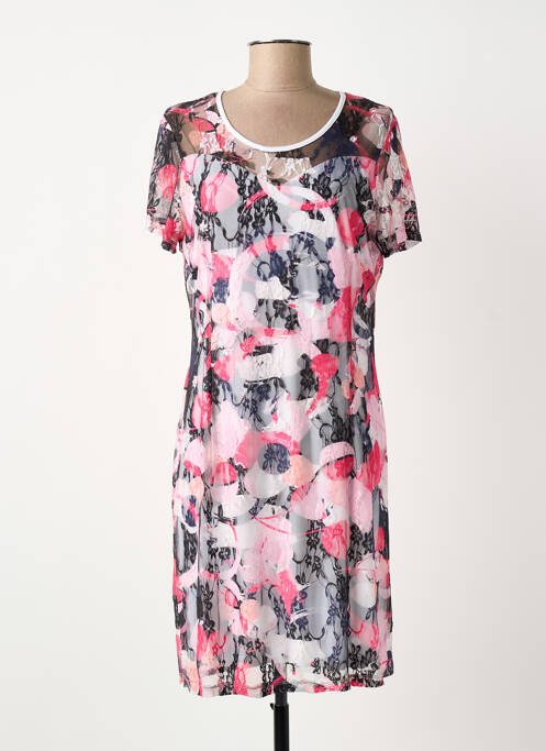 Robe mi-longue rose GUY DUBOUIS femme