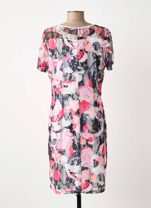 Robe mi-longue rose GUY DUBOUIS femme