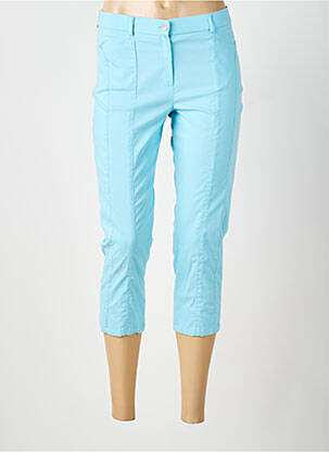 Pantacourt coupe droite taille normale bleu GUY DUBOUIS femme