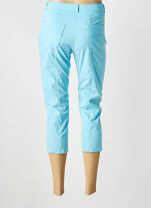 Pantacourt coupe droite taille normale bleu GUY DUBOUIS femme