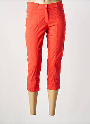 Pantacourt coupe droite taille normale orange GUY DUBOUIS femme