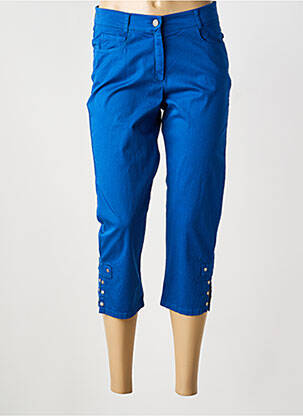 Pantacourt stretch bleu GUY DUBOUIS femme