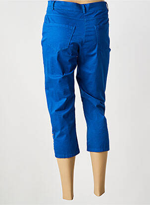 Pantacourt coupe droite bleu GUY DUBOUIS femme