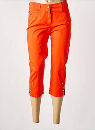 Pantacourt coupe droite orange GUY DUBOUIS femme