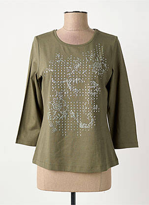 T-shirt manches 3/4 manches 3/4 vert RABE femme