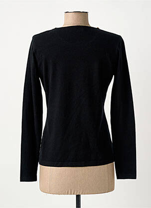 Pull coupe cintrée manches longues noir TRIPODE femme