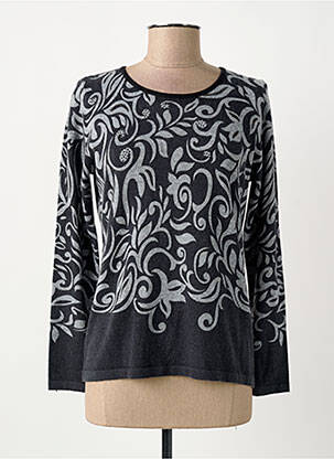 Pull coupe cintrée manches longues gris TRIPODE femme
