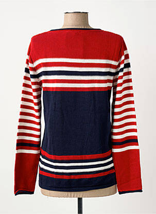 Pull coupe droite manches longues rouge CAPUCCINO femme
