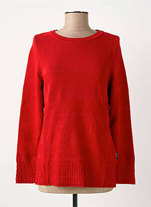 Pull coupe cintrée manches longues rouge CAPUCCINO femme