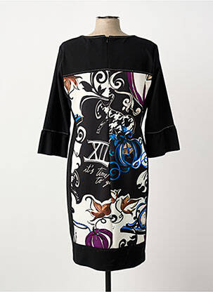 Robe mi-longue manches 3/4 manches 3/4 noir DIVAS femme