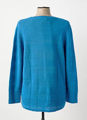Pull coupe droite manches longues bleu CAPUCCINO femme