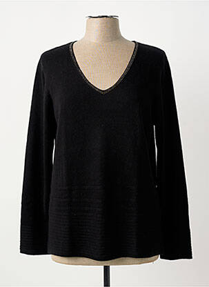 Pull coupe cintrée manches longues noir FUEGOLITA femme
