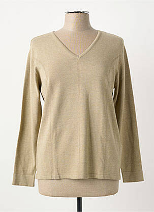 Pull coupe droite manches longues beige BARBARA LEBEK femme