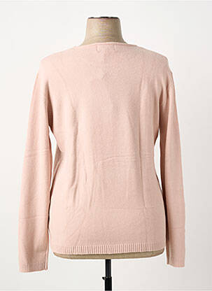 Pull coupe droite manches longues rose COULEURS DU TEMPS femme