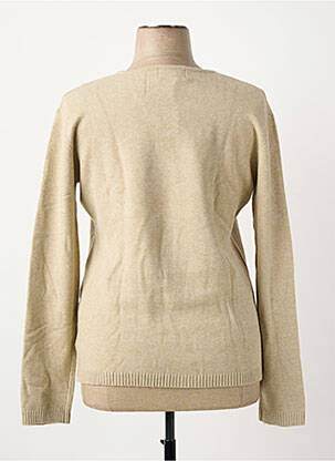 Pull coupe cintrée manches longues beige COULEURS DU TEMPS femme