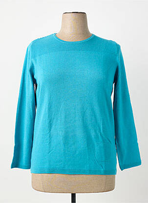 Pull coupe droite manches longues bleu RABE femme