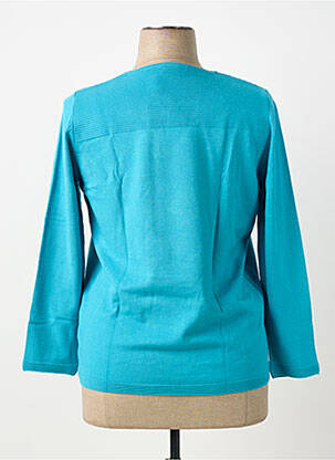 Pull coupe droite manches longues bleu RABE femme