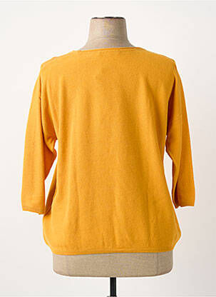 Pull coupe droite manches 3/4 jaune BETTY BARCLAY femme