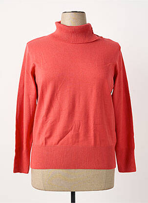 Pull col roulé coupe cintrée manches longues rouge RABE femme