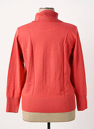 Pull col roulé coupe cintrée manches longues rouge RABE femme