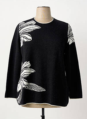 Pull coupe droite manches longues noir GUY DUBOUIS femme