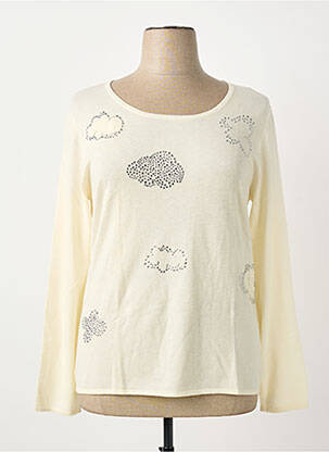 Pull coupe cintrée manches longues beige ANANKE femme