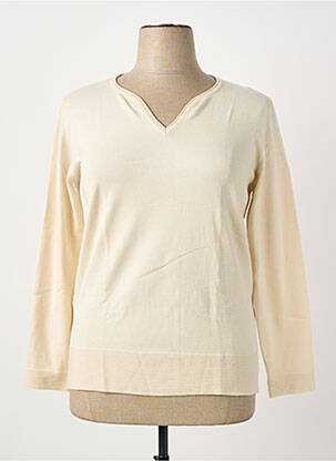 Pull coupe droite manches longues beige BARBARA LEBEK femme