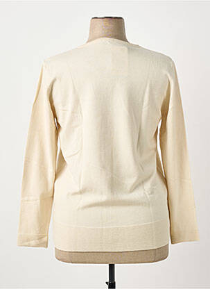 Pull coupe droite manches longues beige BARBARA LEBEK femme