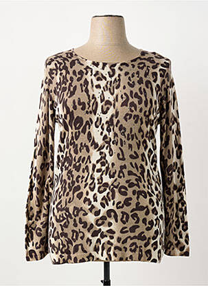 Pull coupe droite manches longues marron BARBARA LEBEK femme