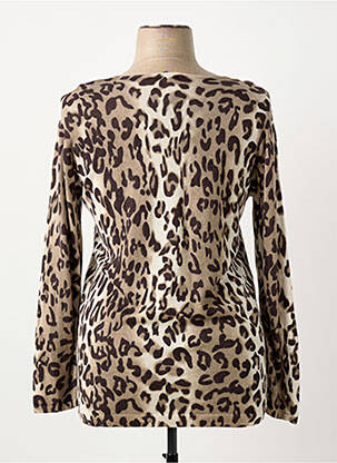 Pull coupe droite manches longues marron BARBARA LEBEK femme