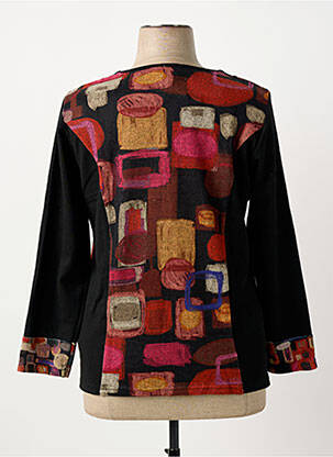 Pull coupe cintrée manches longues noir GUY DUBOUIS femme