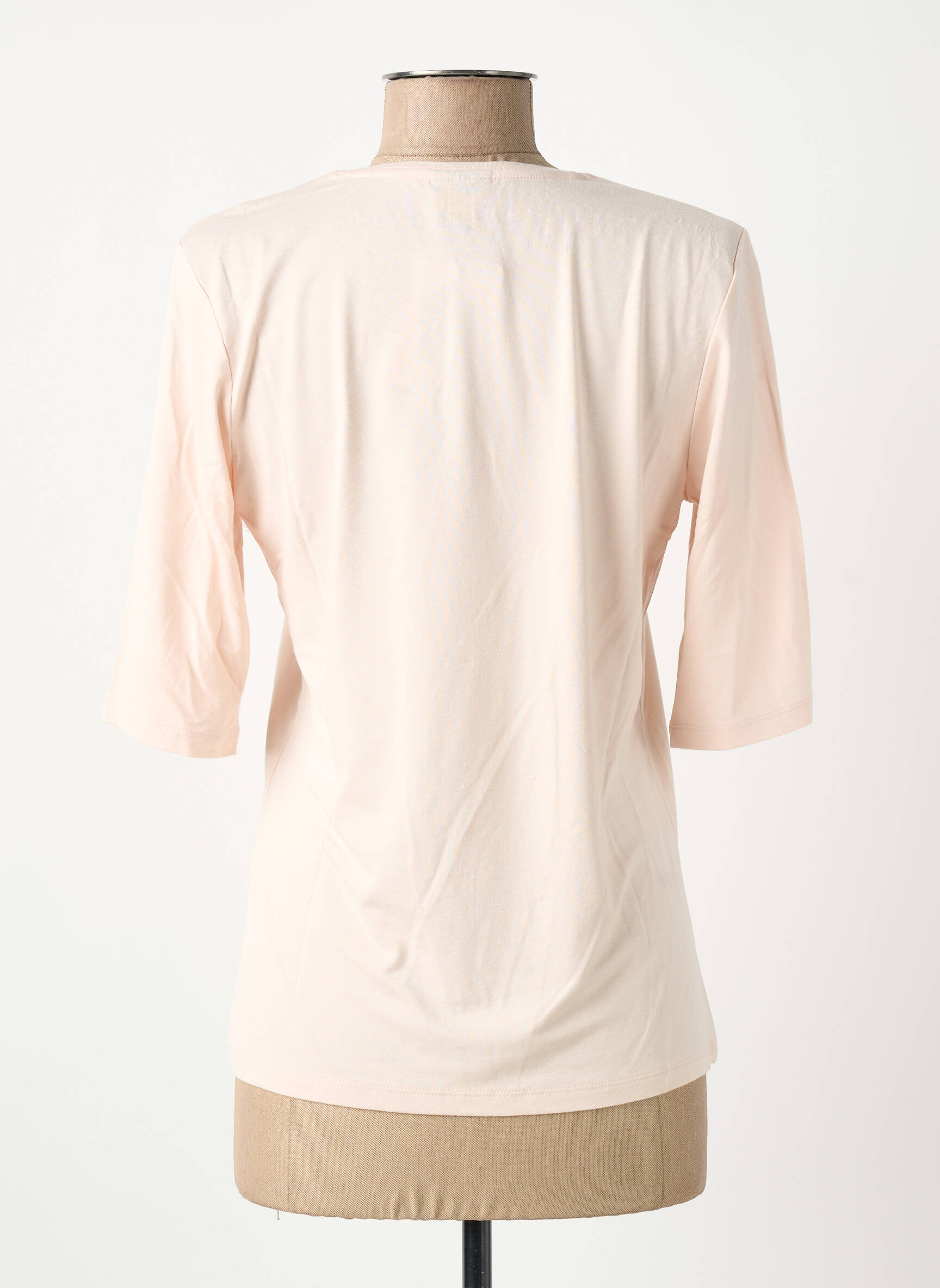 T-shirt imprimé fantaisie manches courtes beige BARBARA LEBEK femme