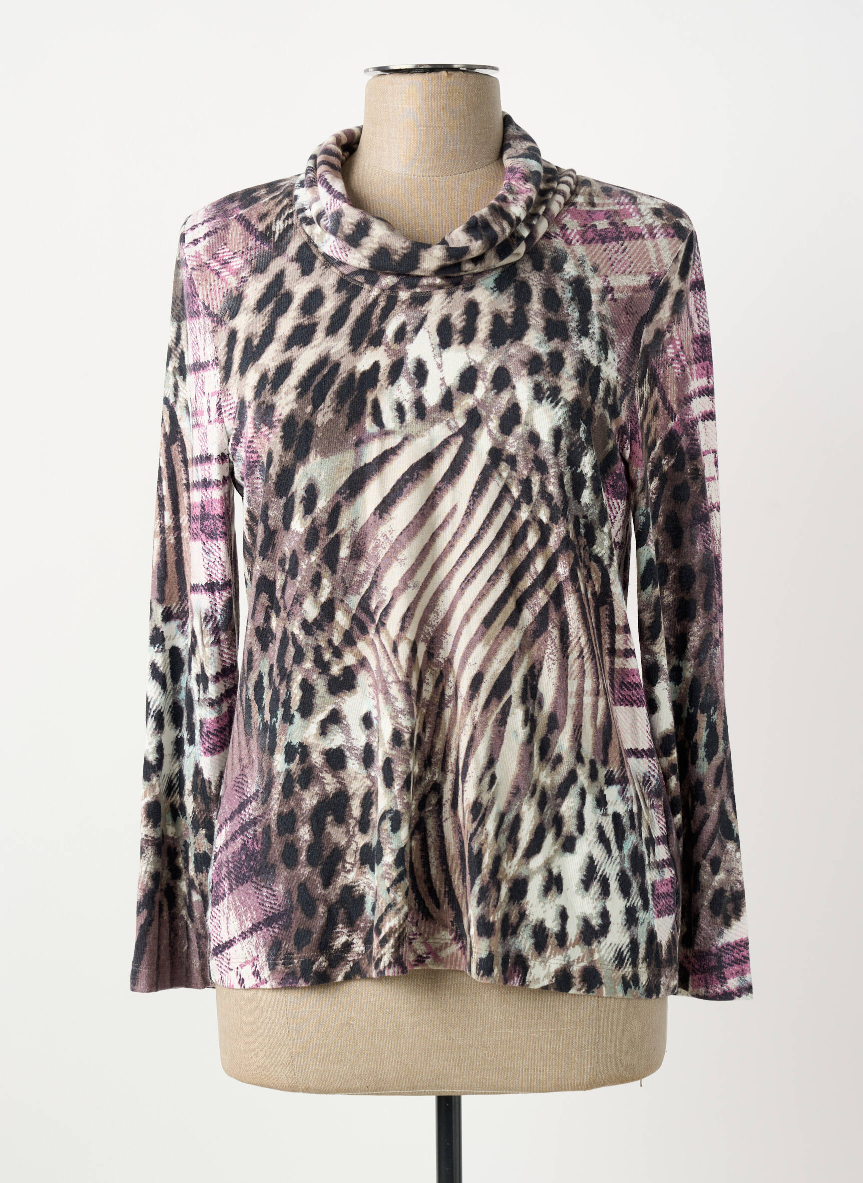 T-shirt manches longues manches longues violet BARBARA LEBEK femme
