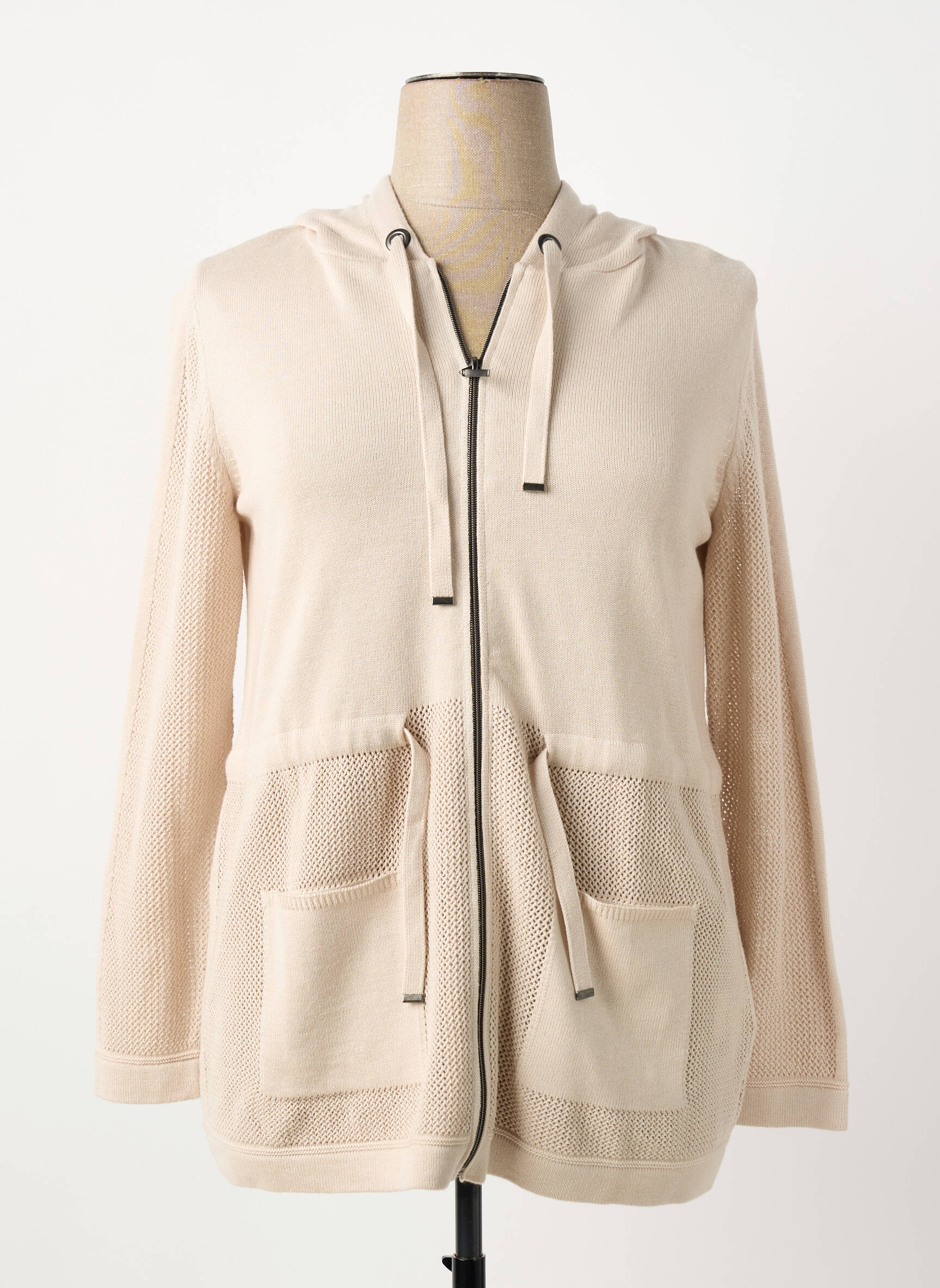 Veste casual coupe cintrée beige BARBARA LEBEK femme