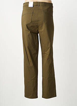 Pantalon droit stretch taille normale vert FRANK WALDER femme