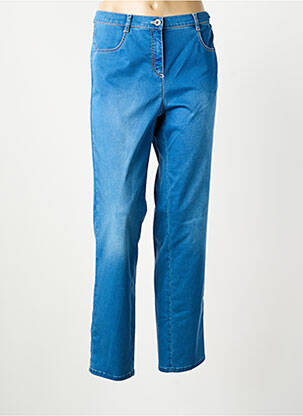 Jeans coupe droite stretch taille normale bleu FRANK WALDER femme
