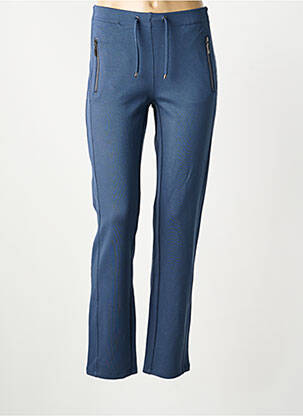 Pantalon droit stretch taille normale bleu BARBARA LEBEK femme