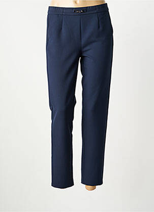 Pantalon 7/8 stretch taille normale bleu FRANK WALDER femme