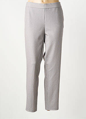 Pantalon droit stretch taille normale gris FRANK WALDER femme