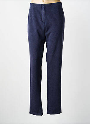 Pantalon droit stretch taille normale bleu GUY DUBOUIS femme