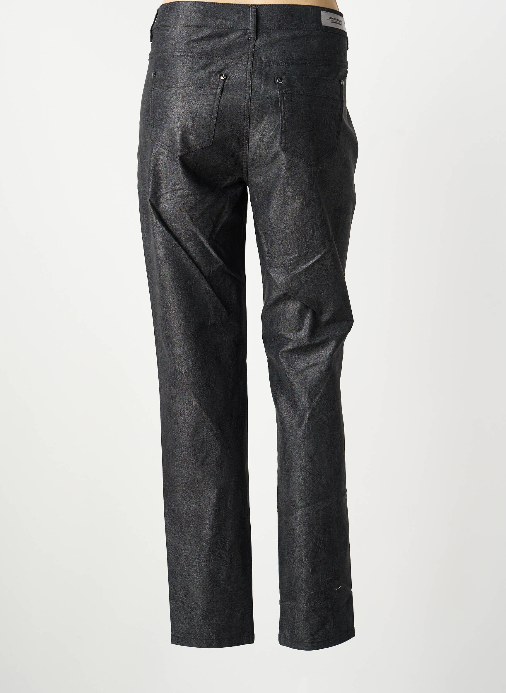 Pantalon slim stretch taille normale noir ANNA MONTANA femme