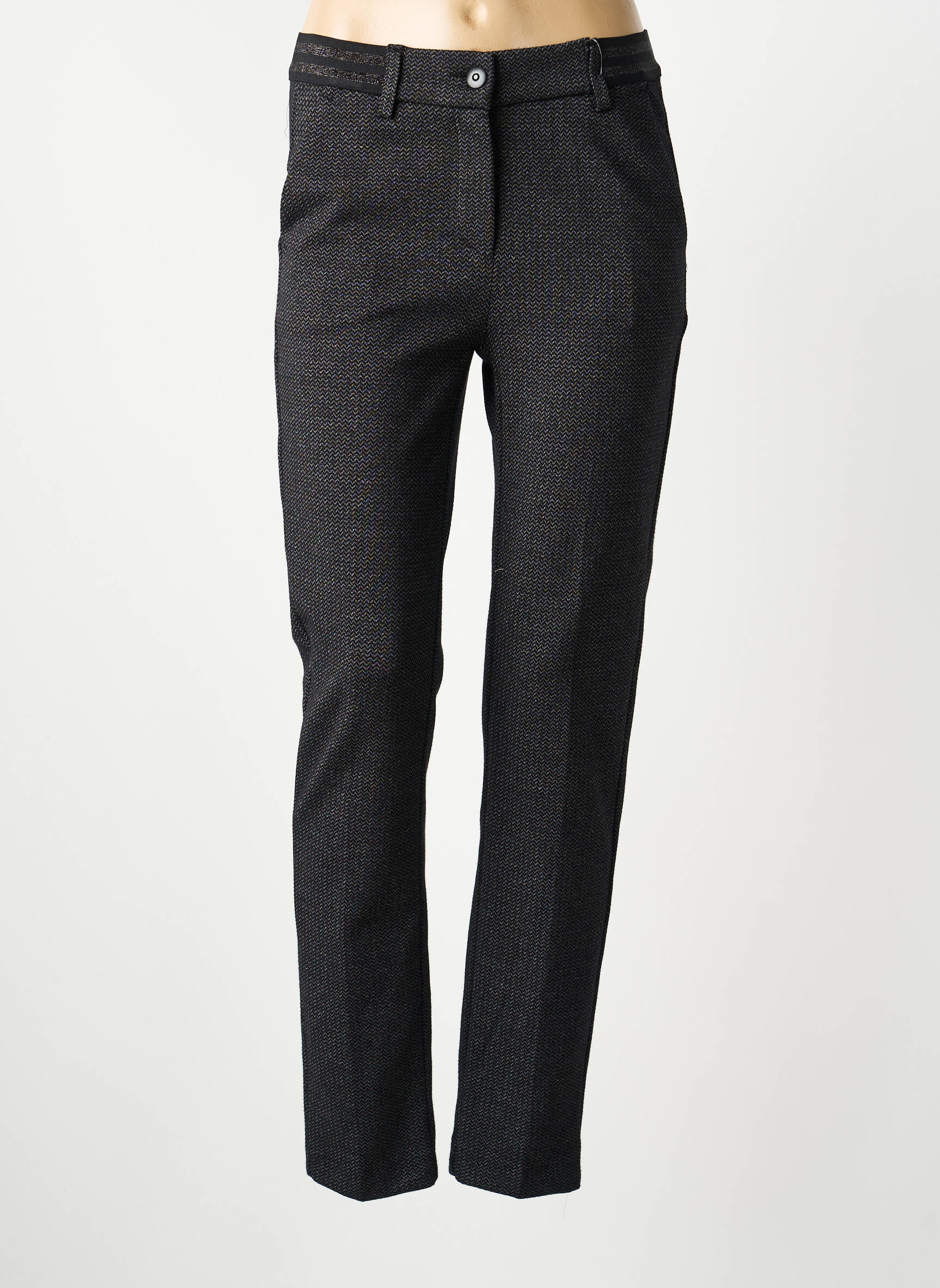 Pantalon slim taille élastique taille normale gris ANNA MONTANA femme