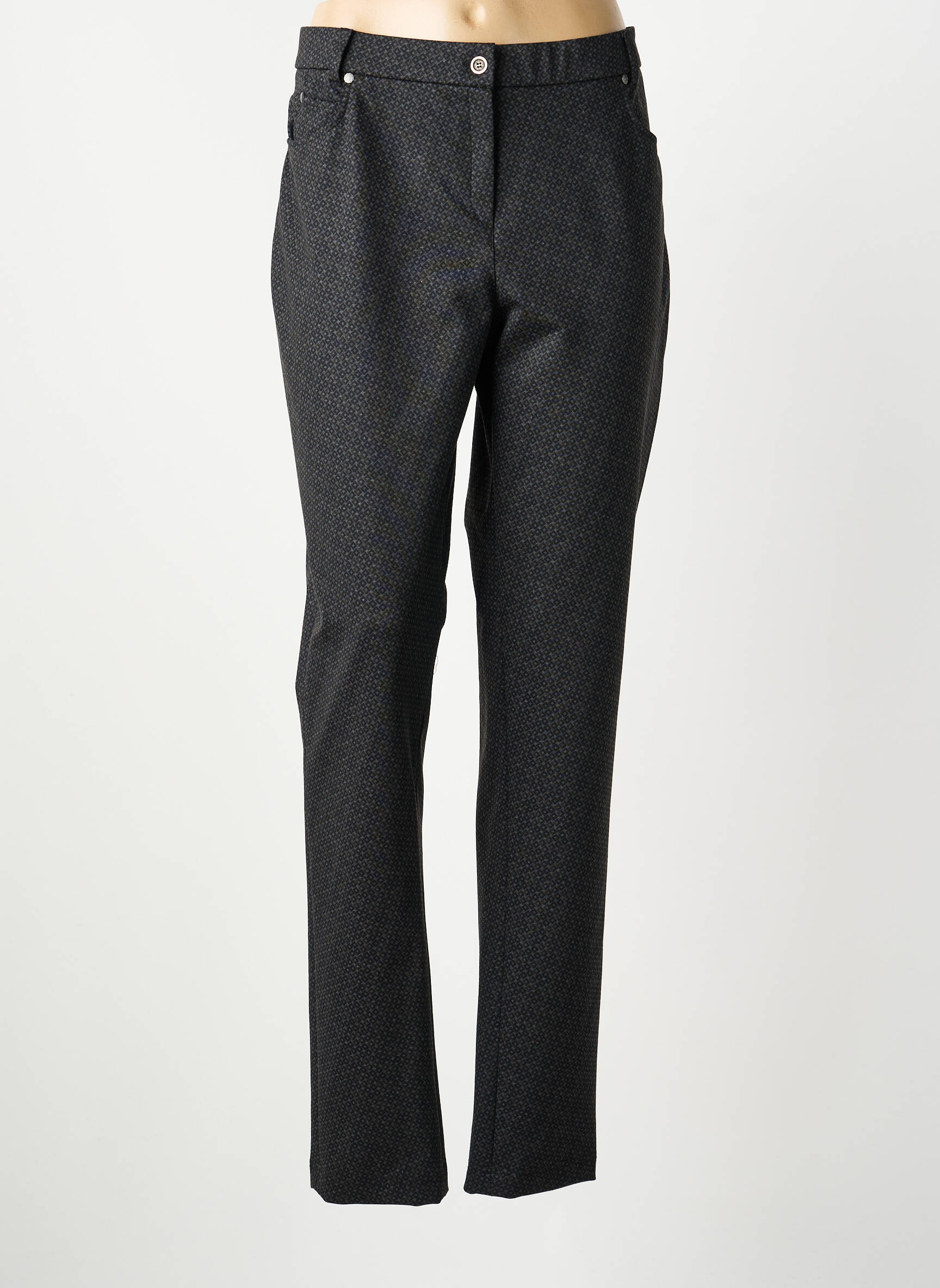 Pantalon slim tissage popeline taille normale gris GUY DUBOUIS femme